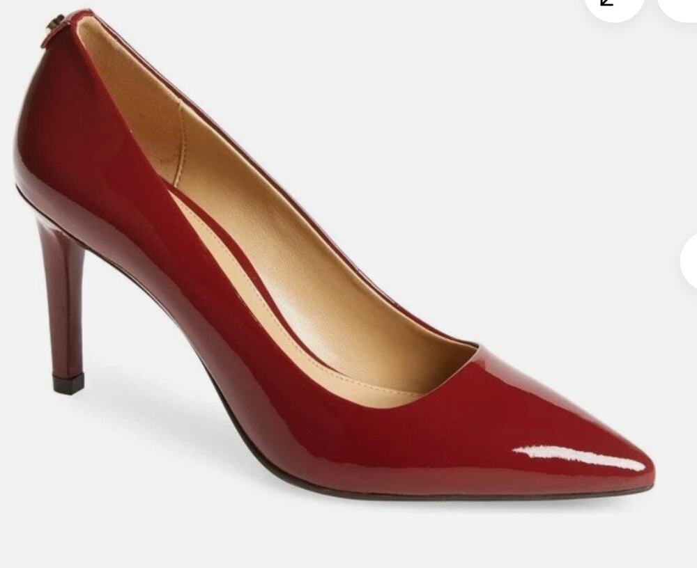 Michael Michael Kors Dorothy Flex Red Patent Point Toe Heels 9